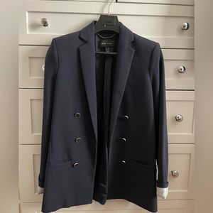 Mango basics dark Navy blazer with decorative buttons- size US XXS, EU XS